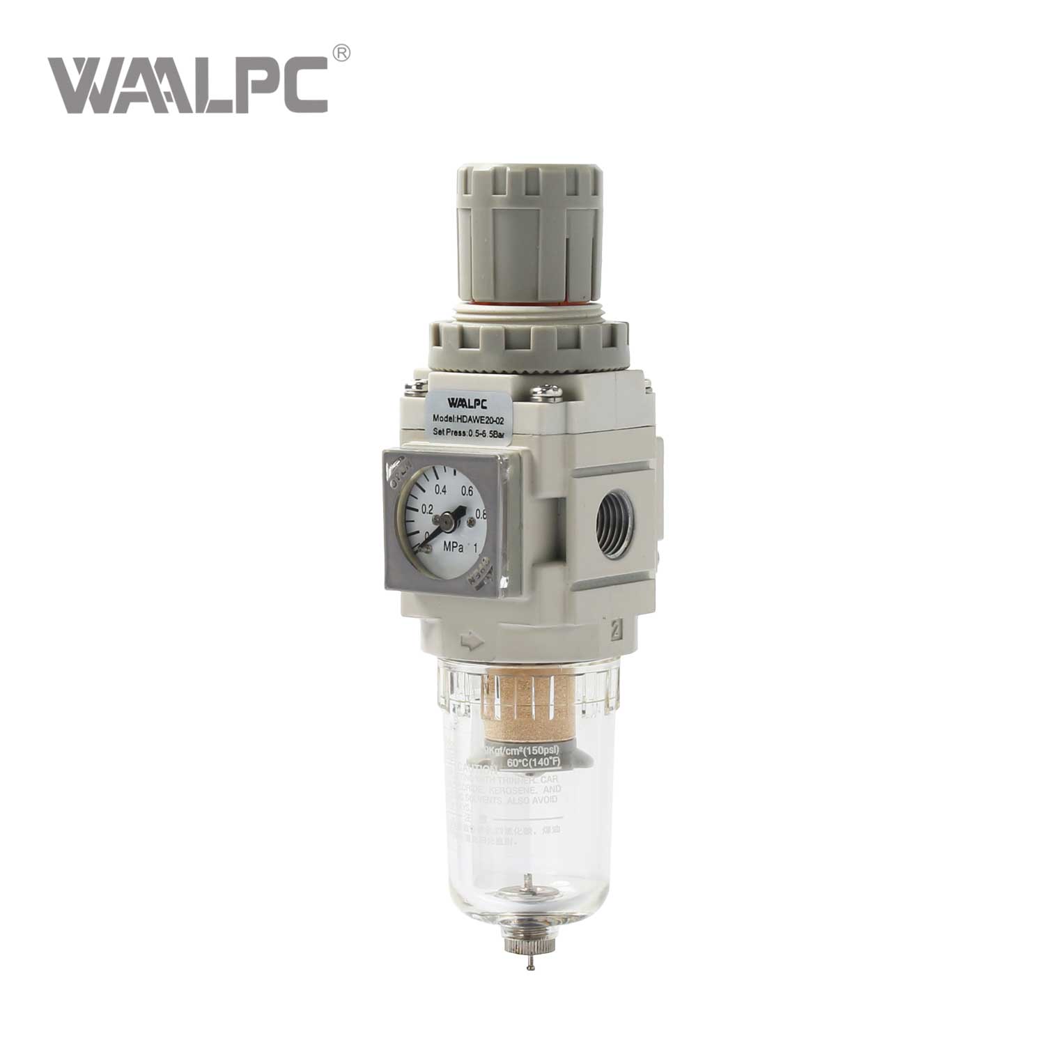 Modular Filter Pressure Regulator HDAW20-02 1/4‘’ Quick Installation for Air Preparation Kits 