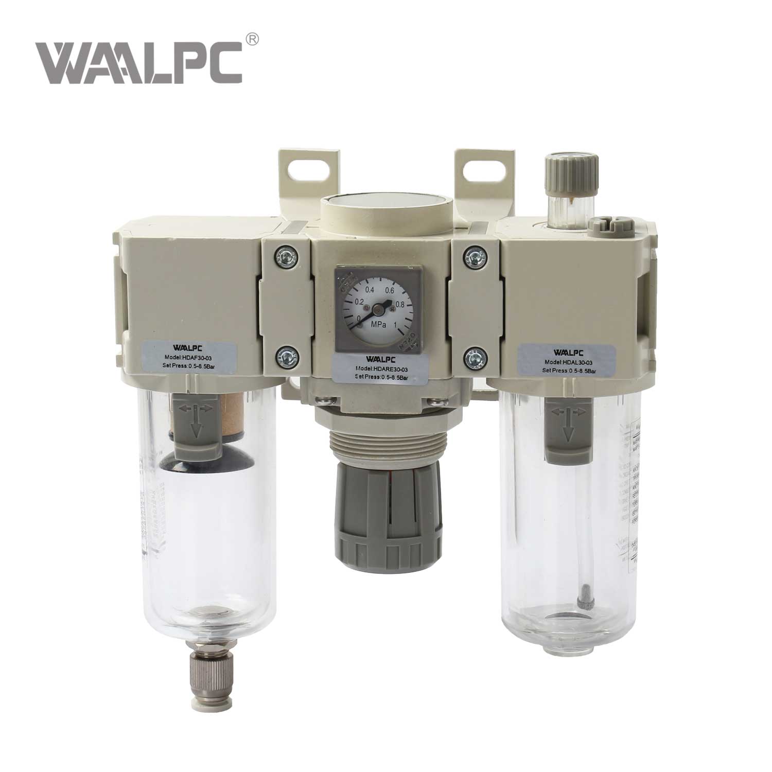High-Precision FRL Unit HDAC Series| 5μm 25μm 40μm Filtration ±1% Pressure Stability And Oil Mist Lubrication 0.05~0.85MPa