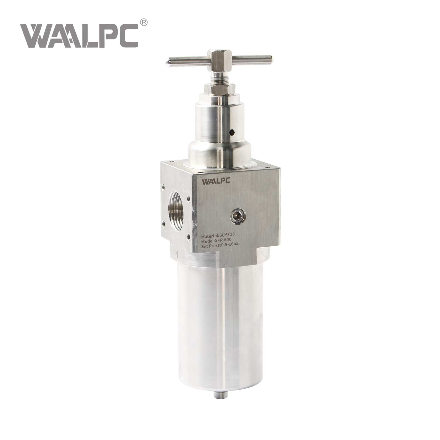 5um 4um 20bar 1'' NPT PT 3/4'' 1/2'' 1/4''Air Source Treatment 316 Stainless Steel Air Filter Regulator with Differential Pressure Drain