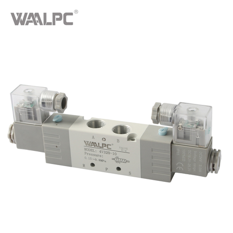 4V320 Solenoid Valve Durable Pneumatic Valve 5 Port 2 Position 4V Series PT1/4'' 3/8''
