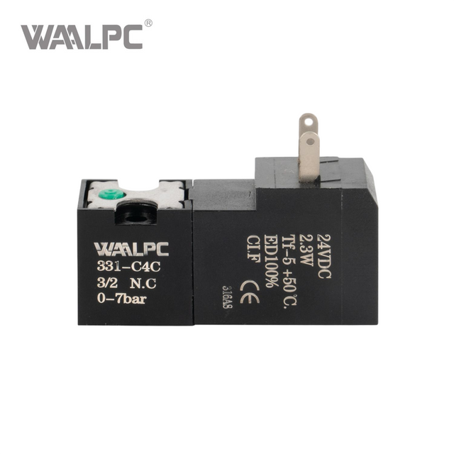  Saloux de solénoïde 15 mm 331-C4C Pneumatique 6V / 12V / 24V 3/2 NC Pilote pour la machine à tricoter de chaussette