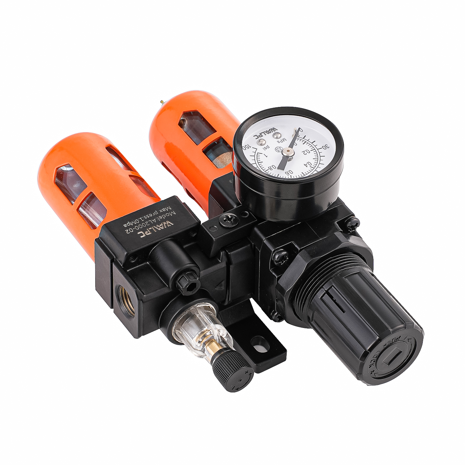 AC2010 Orange SMC1/8'' 1/4'' Compressed Air Regulator Trap Filter Lubricator Pressure Reducing Valve Oil Separator Frl for Automation Compressor
