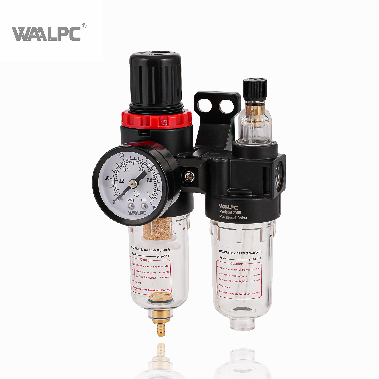 AFC2000 PT NPT 1/4 1/2 Inch Air Filter Regulator Lubricator Combination for Pneumatic Hydraulic Equipments