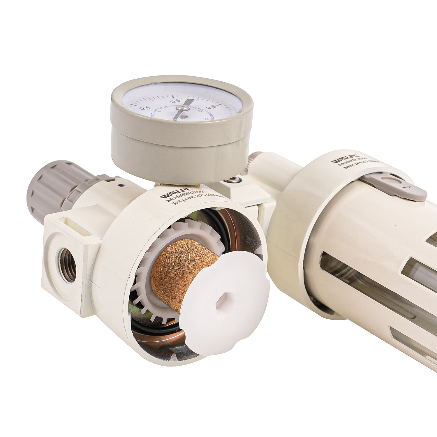 BFC2000 China OEM 5μm 25um 40μm B Series Airtac Type 1/2'' 1/4'' 8.5bar Regulator Lubricator Air Filter