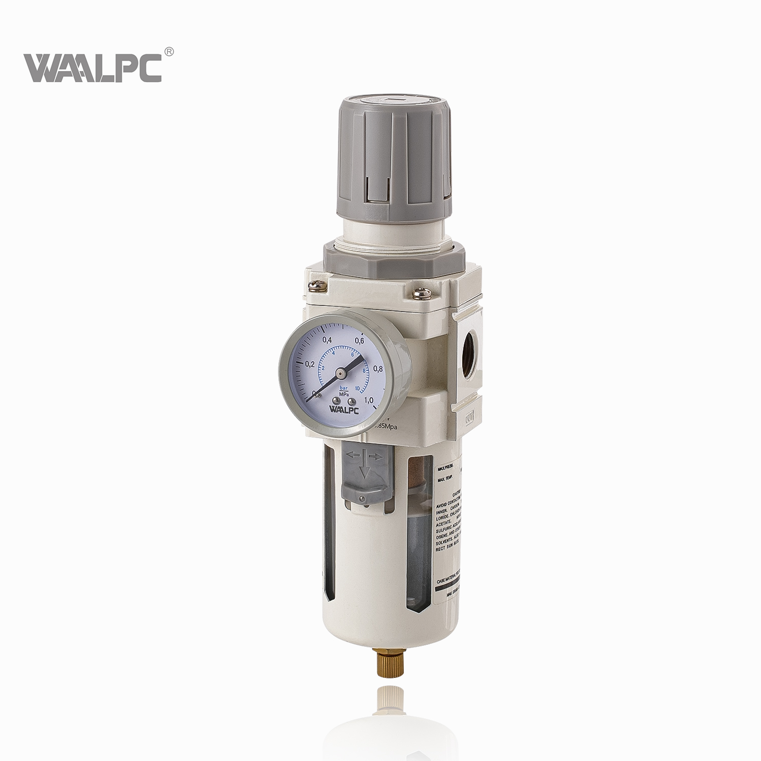 AW4000 white SMC 3/8'' 1/2'' 3/4'' Pneumatic Air Filter Regulator Pressure reducing valve with Gauge for Automation equipment manual drain