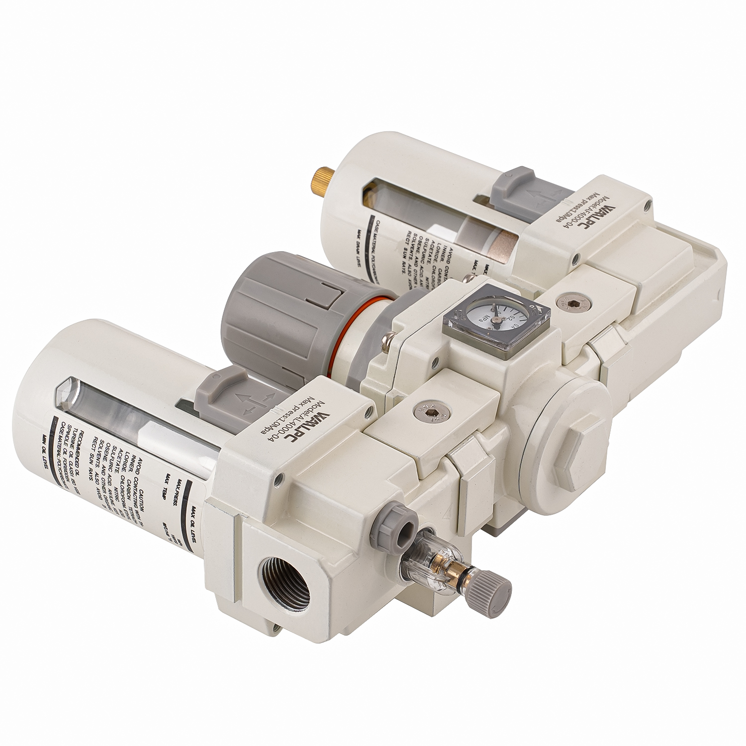 NAC4000 white SMC 3/4'' 1/2'' 3/8'' in NPT Frl Pressure Regulating Valve Trap Filter Lubricator Air Regulator Moisture Oil Separator Auto Darin built in gauge medical equipment