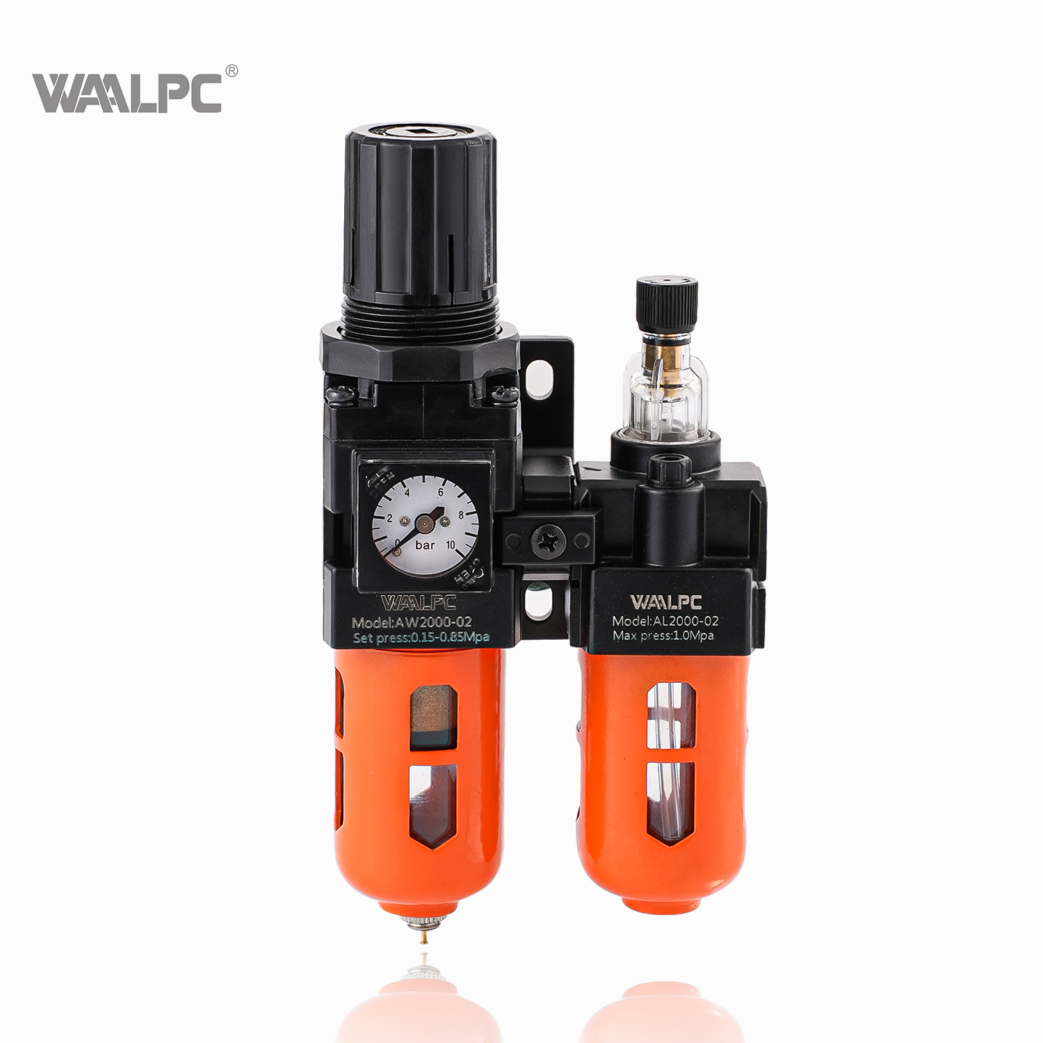 SMC Multi-Function Frl Air Pressure Reducing Valve Trap Filter Regulatorlubricator for Automation NAC2010 Orange SMC1/8'' 1/4'' 