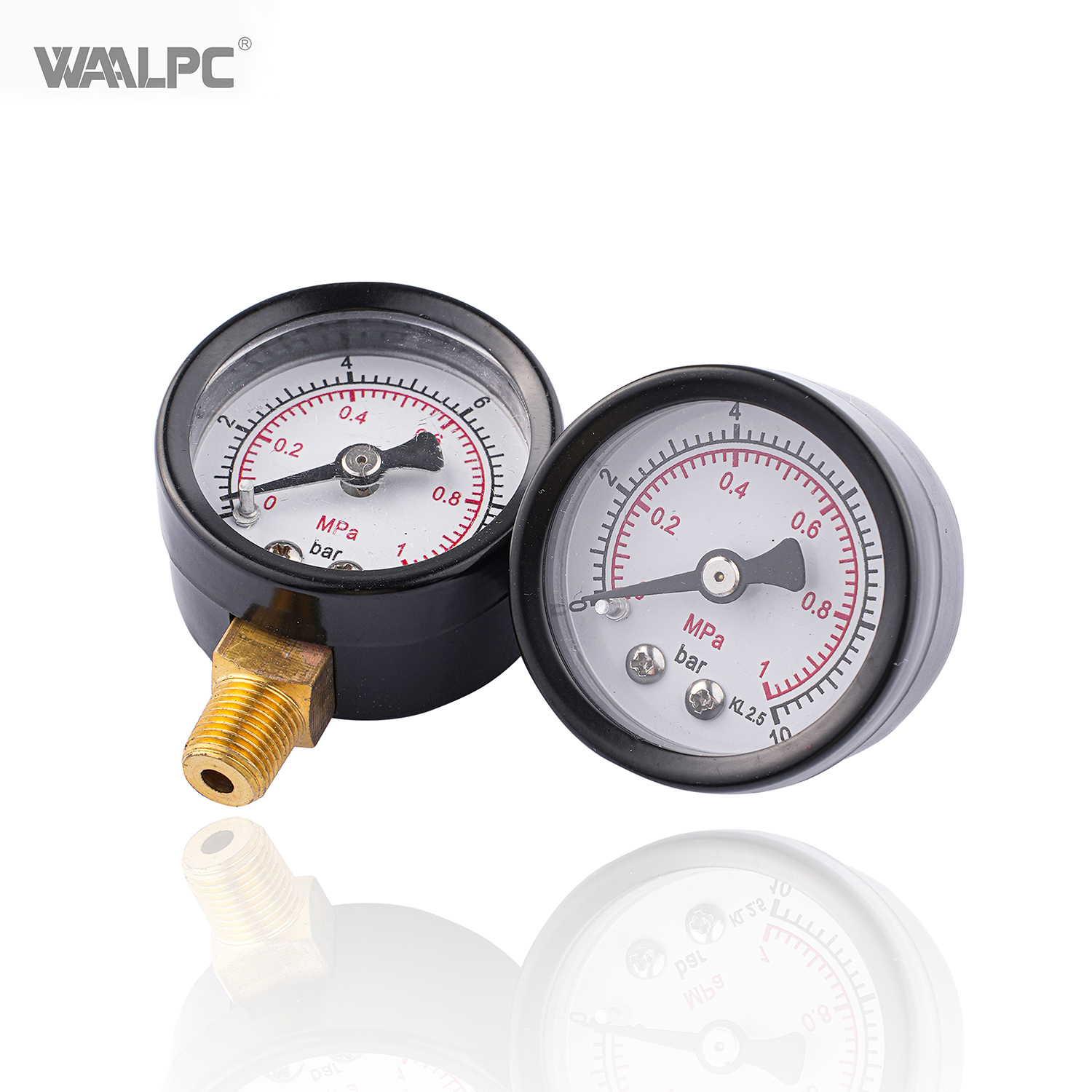 Y60 40mm 50mm 60mm Aluminum Alloy 1/4'' 1/8'' Port Size 10~16bar Stainless Steel Bottom Connection Back Connection Pressure Gauge