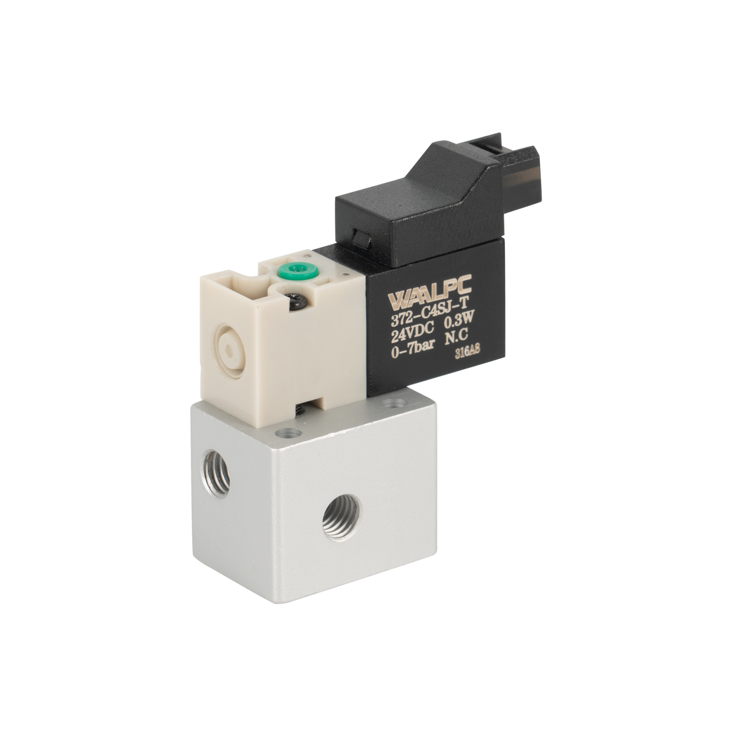 372-C4XB METALWORK type 10mm normally closed (NC) Mini Solenoid Valve 2/2 2/3 way for Textile, Healthcare, Semiconductors DC6V/12V/24V