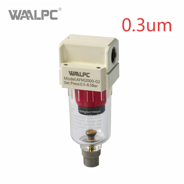 0.3um 0.01um Precision Air Line Filter | Micrometer Adjustable Oil Drip Rate | for Tools, Cylinders & Valves
