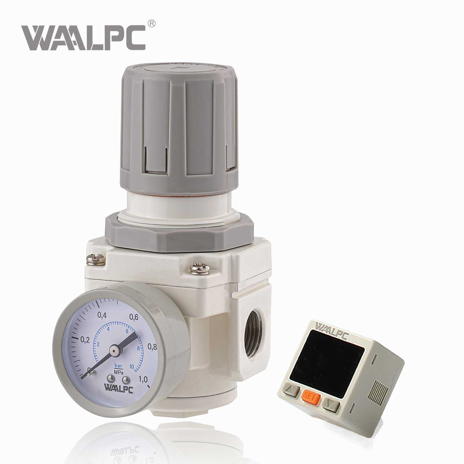 SMC 백색 공압 필터 조절기 AW4000-04 G1/2'' 0.05-0.85MPa(외부 압력 게이지 및 전자 디스플레이 포함 ...