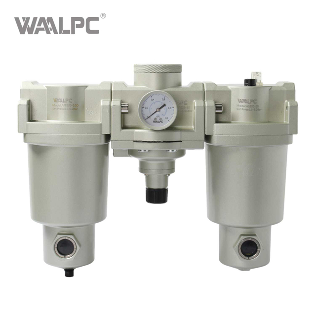 Air Pressure Regulator Valve Trap Filter Lubricator 1-1/2'' NPT High Flow Frl Moisture Oil Separator for Pneumatic Machinery