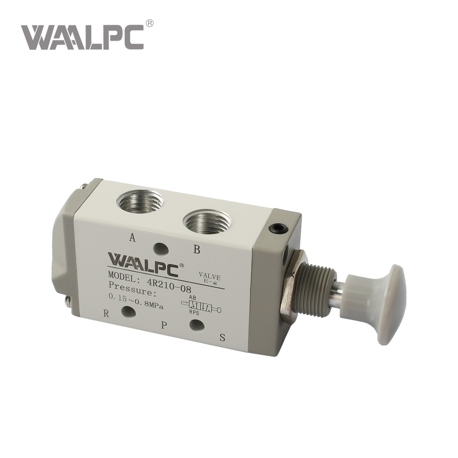 Airtac Type 4R Series Hand-pulled valve, Manual Override, 2-Position 5-Way, Die-Cast Aluminum Body