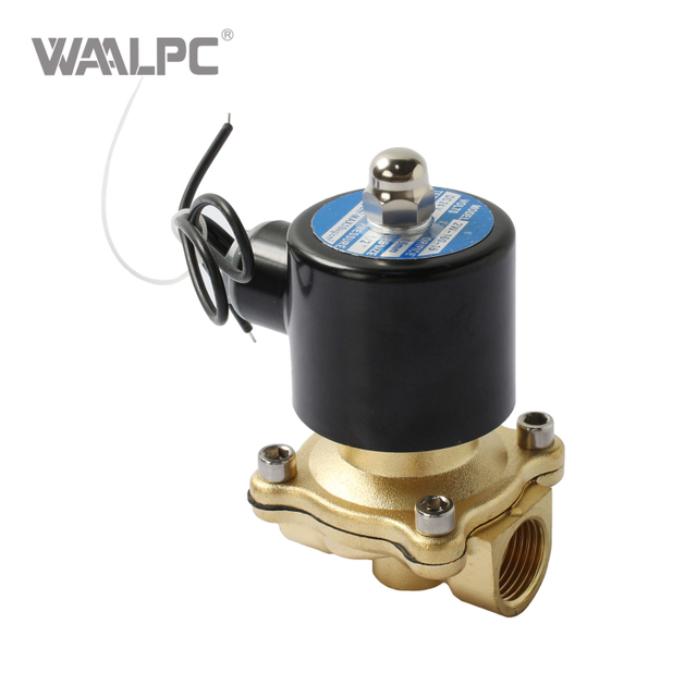 2W Series Brass Solenoid Valve, Direct-Acting, Normally Closed, G1/4