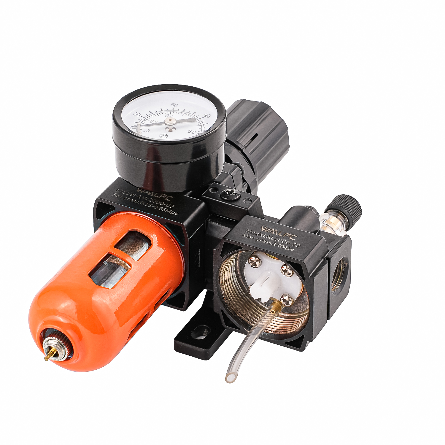 AC2010 Orange SMC1/8'' 1/4'' Compressed Air Regulator Trap Filter Lubricator Pressure Reducing Valve Oil Separator Frl for Automation Compressor