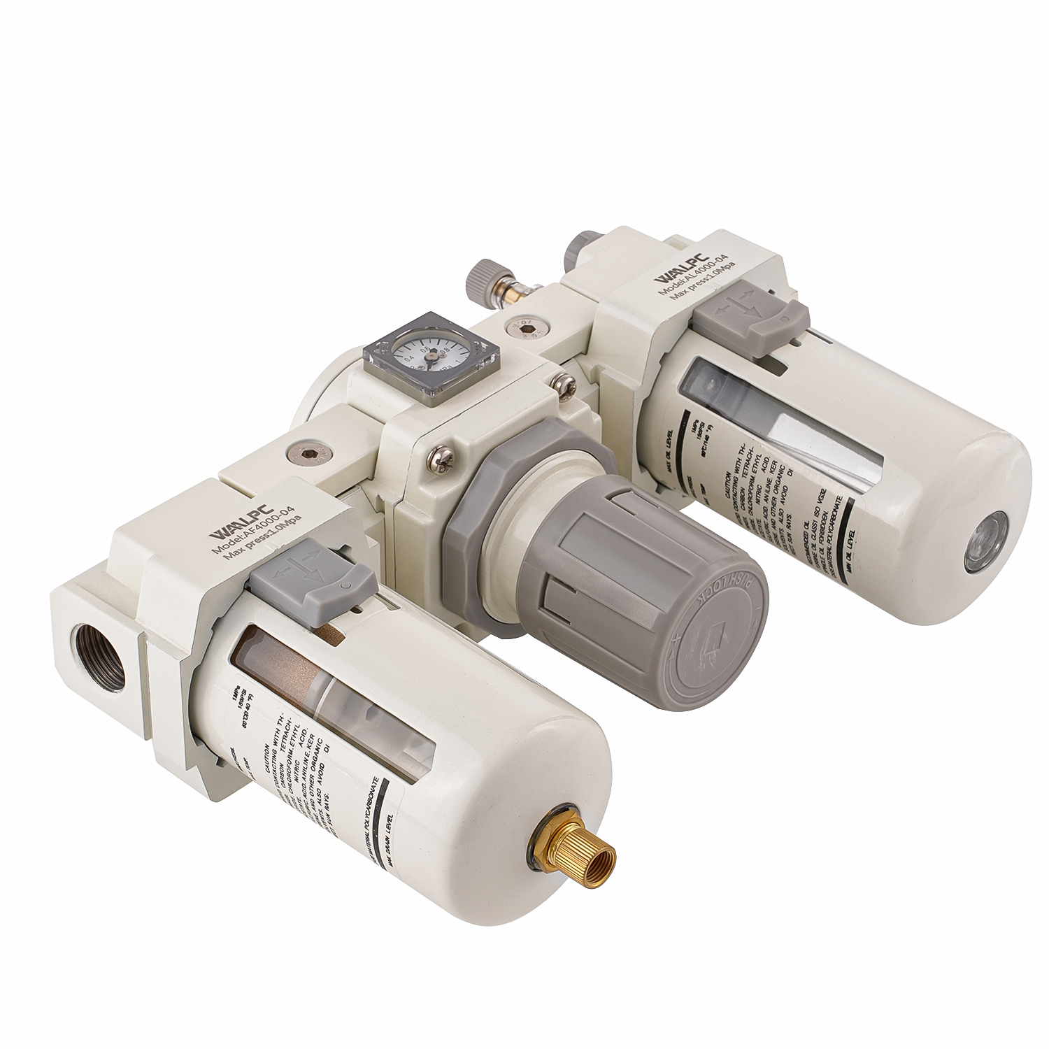 NAC4000 white SMC 3/4'' 1/2'' 3/8'' in NPT Frl Pressure Regulating Valve Trap Filter Lubricator Air Regulator Moisture Oil Separator Auto Darin built in gauge medical equipment
