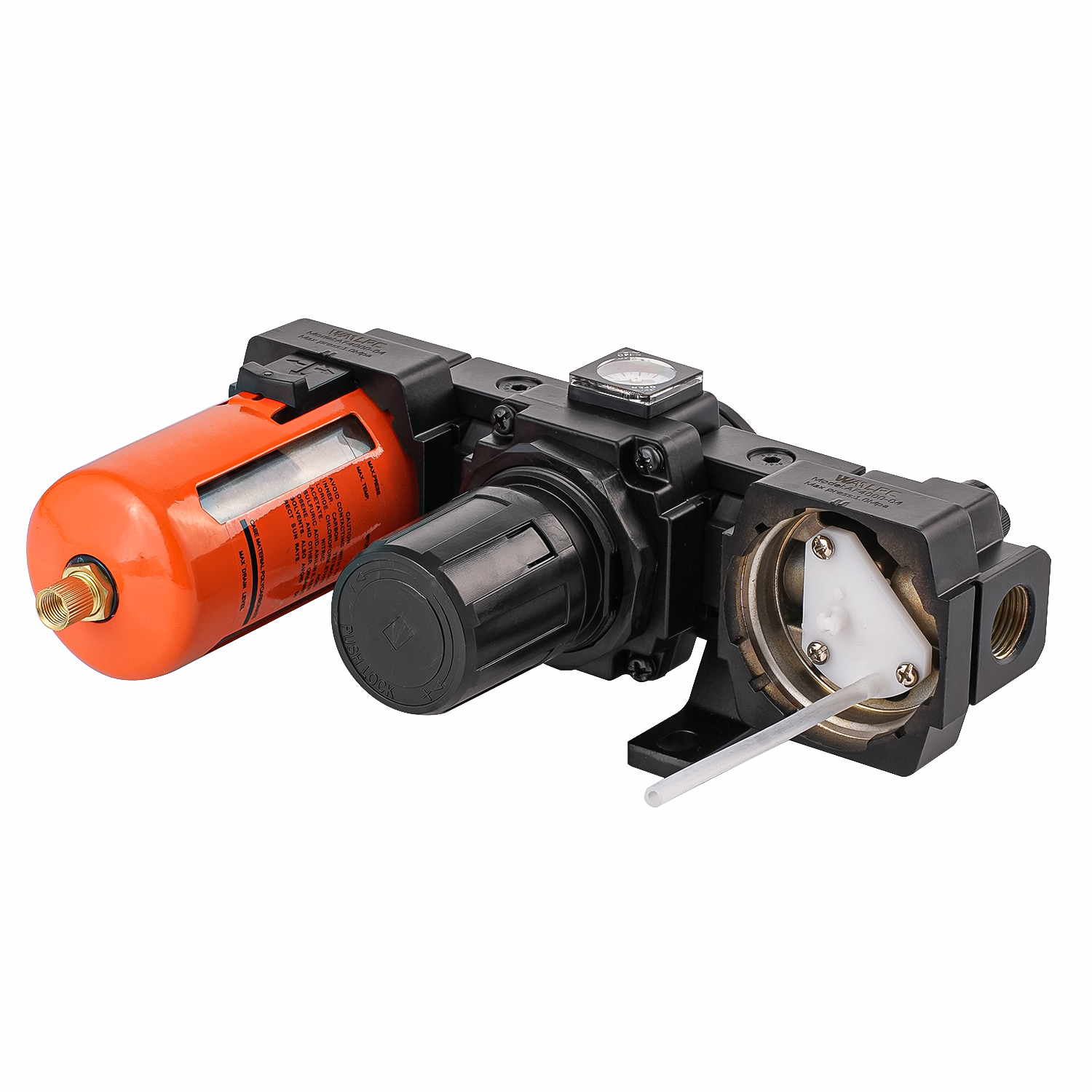 NAC4000 orange SMC 3/4'' 1/2'' 3/8'' in NPT Frl Pressure Regulating Valve Trap Filter Lubricator Air Regulator Moisture Oil Separator Auto Darin built in gauge chemical equipment