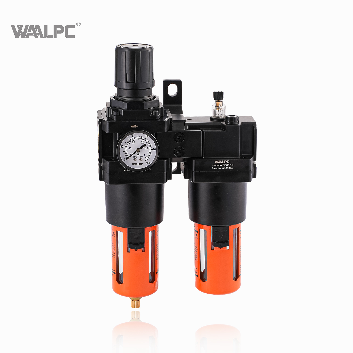 AW5000 SMC 1'' 3/4'' Pneumatic Air Filter Regulator Pressure reducing valve with Gauge for air compressor pump 5/25um