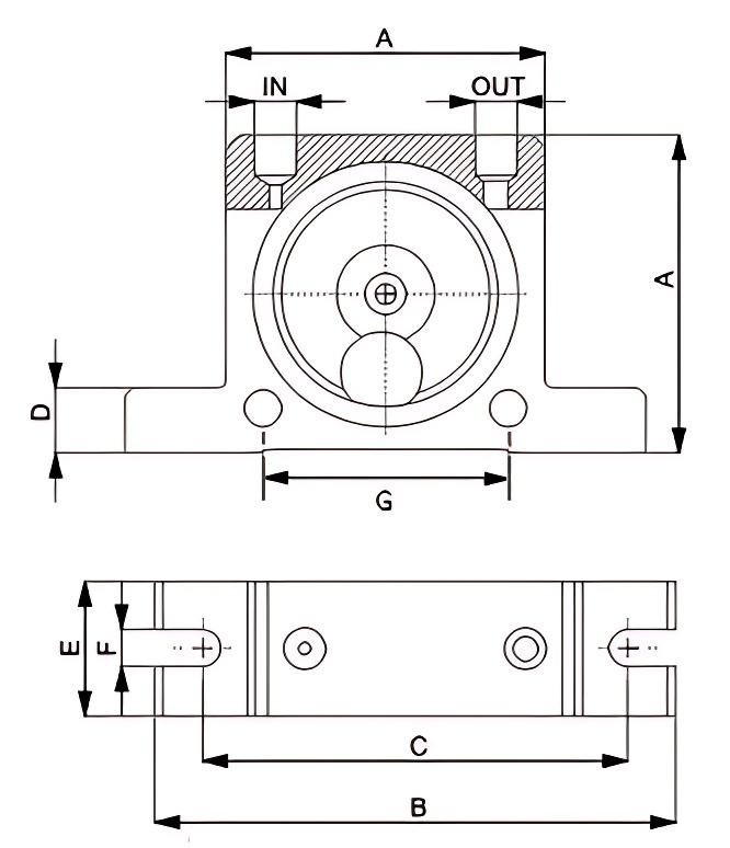 S Series pneumatic ball vibrator structure