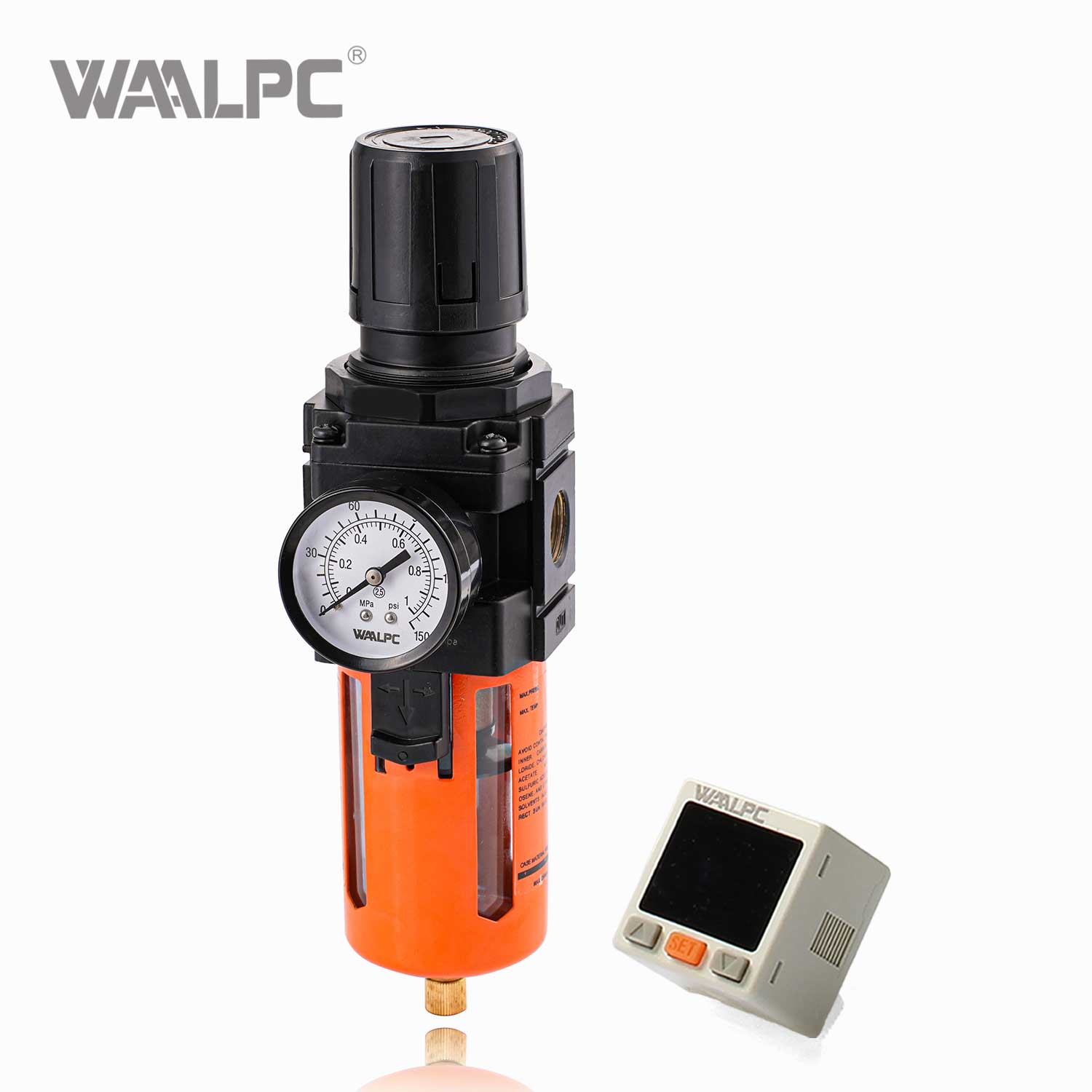 SMC Black-Orange-Filterregler Schmiermittel (FRL) AC4000-04 G1/2 '' 0,05-0,85MPa für pneumatische Luftbehandlungssysteme