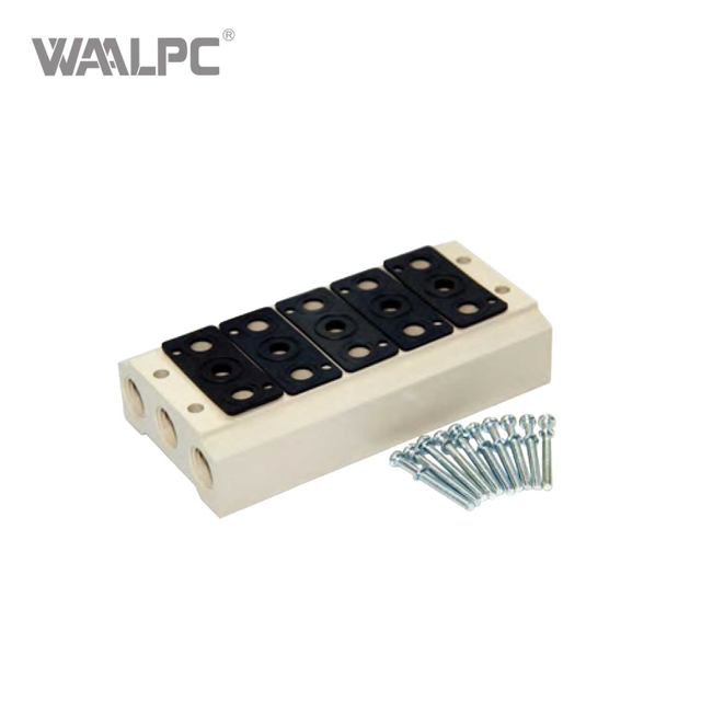 High Efficiency Solenoid Valve Base 4V100 Series Plate Streamlined Pneumatic Connections Pressure Reducing Valve