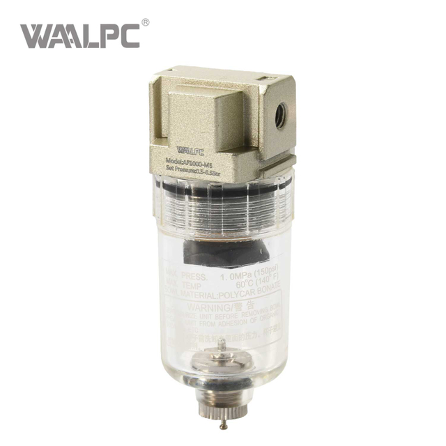 Pneumatic Air Filter AF1000-M5 Port M5 with Copper Cartridge Manual Drain SMC Type Air Source Treatment Units