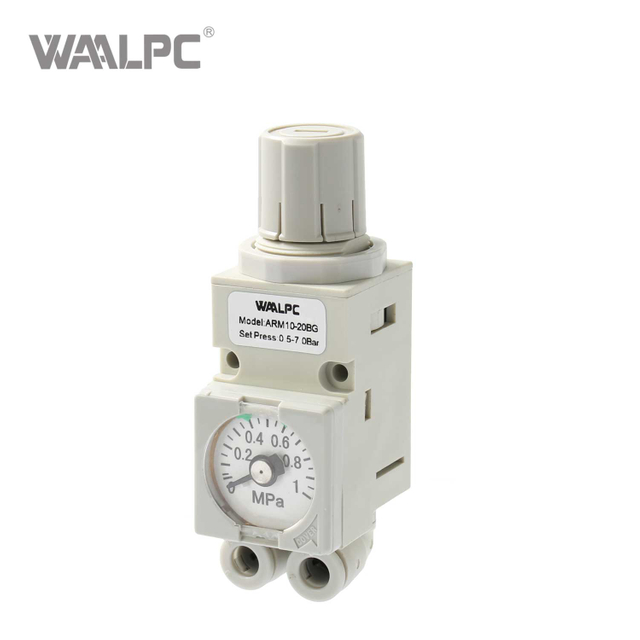 SMC ARM Series Pressure Regulators Pressure Reducing Valve Built-in Gauge 0.05~0.7MPa ARM10-20BG