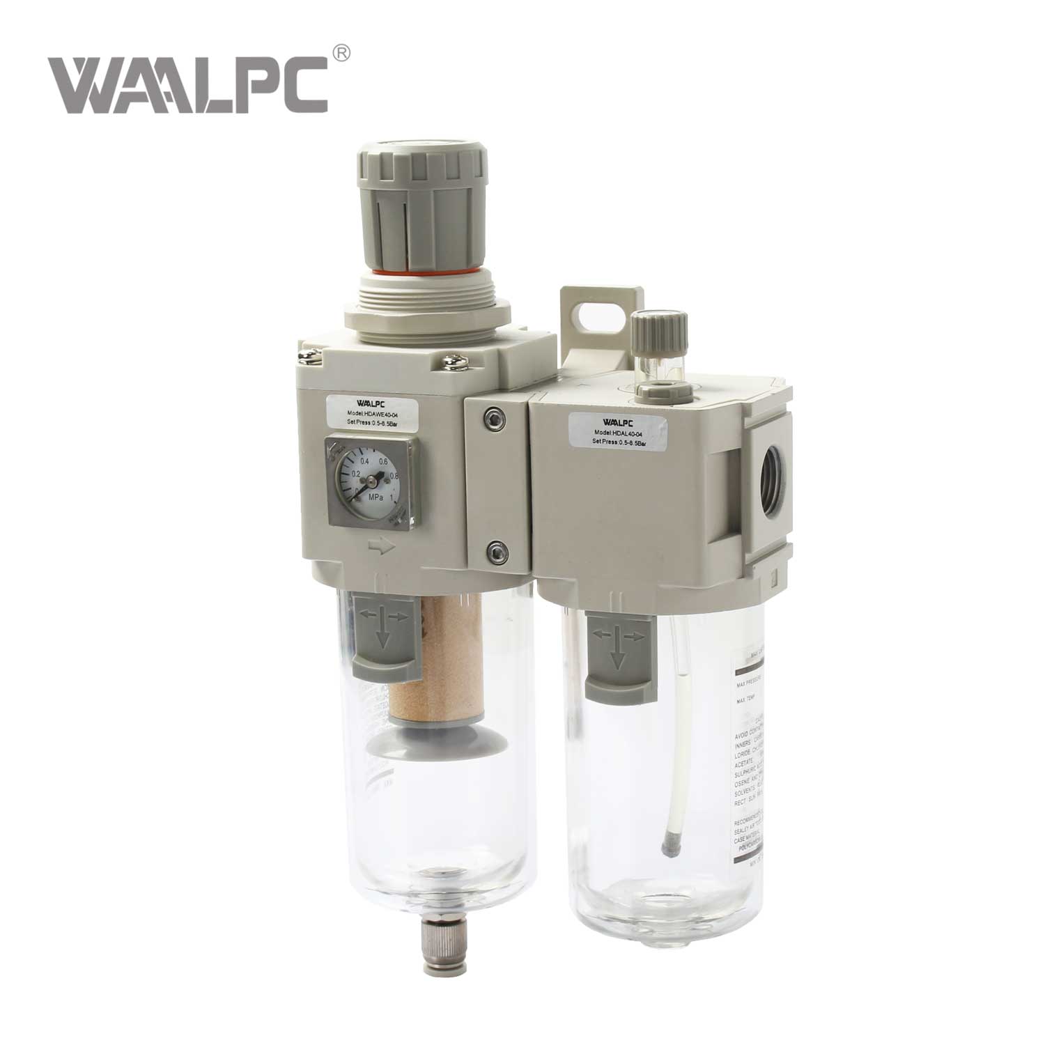 Compact Filter-Regulator Combo HDAC Serie G1/4'' 0.05~0.85MPa 2-in-1 Space-Saving 5um 25um Air Preparation for Tight Installations
