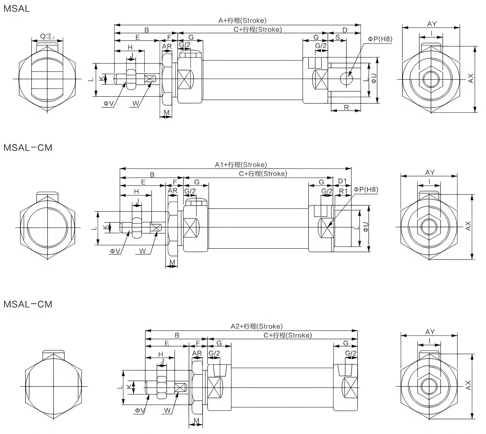 Compact Pneumatic Cylinders