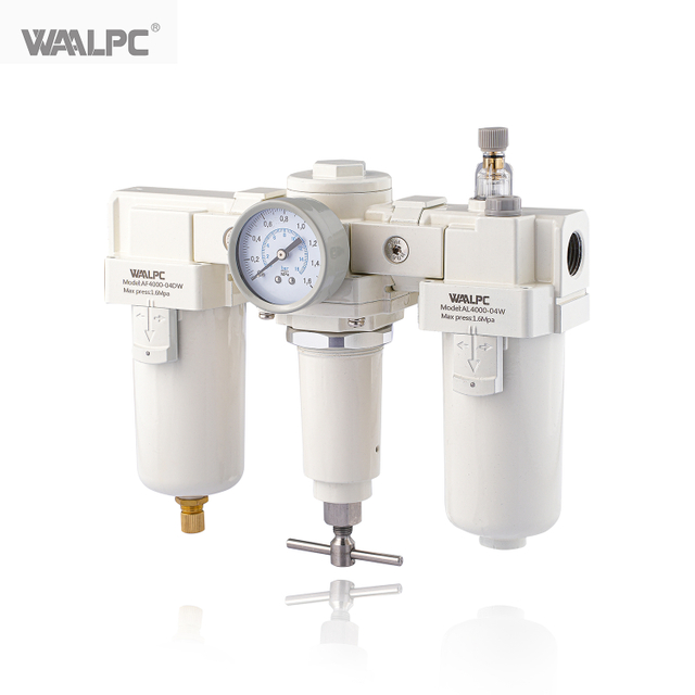 AC4000-04W 16BAR PNEUMATIC MENTER Aluminium Alloy 1/2 3/4 VILVES PNEUMATIC FRL UNIT