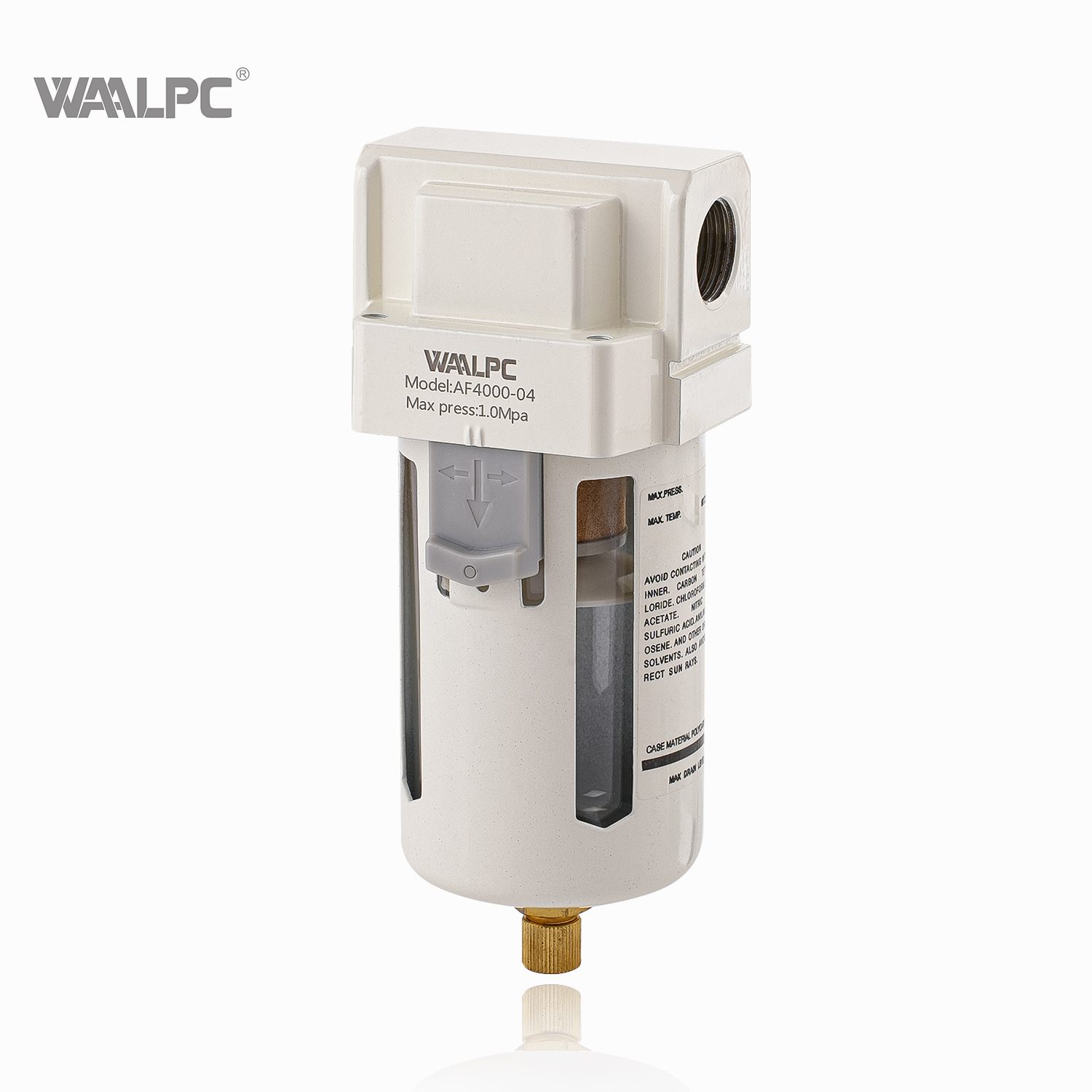 AF2000 white SMC Type 1/8′′ 1/4′′Top Quality Industrial Pneumatic Compressed Pressure Air Filter compressor semi auto drain
