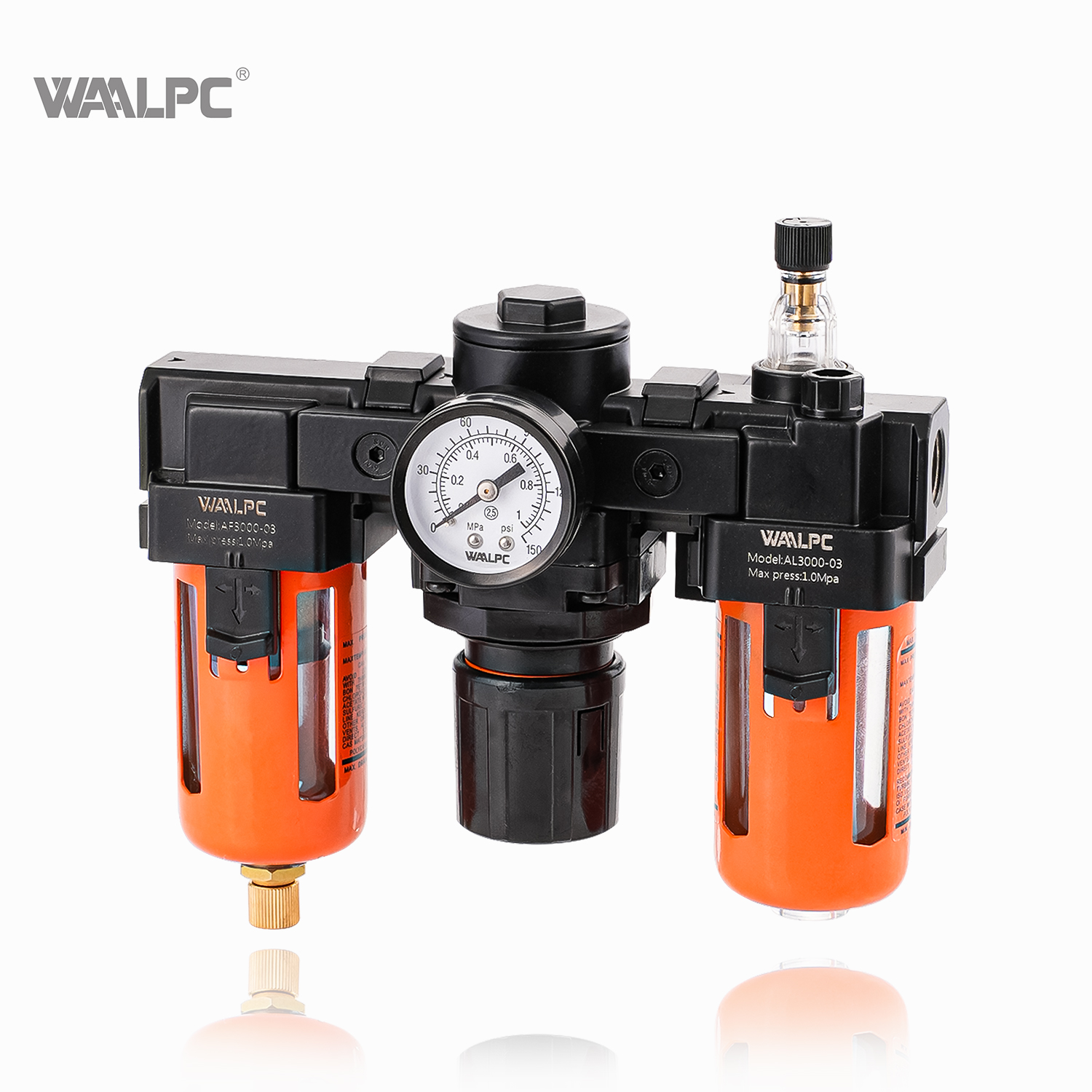 SMC Pneumatic Compressed Air Filter Regulator Lubricator Valve Gauge Frl Pressure Reducing Valve Automation Equipment AC2000 White 1/8'' 1/4'' 