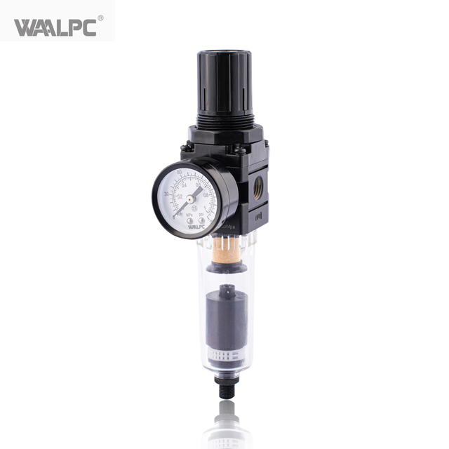 AW2000-02A Waalpc China SMC Type 1/4 Pneumatic Air Filter Pressure Regulator Frl Unit 5um 25um 40um with Auto Drain