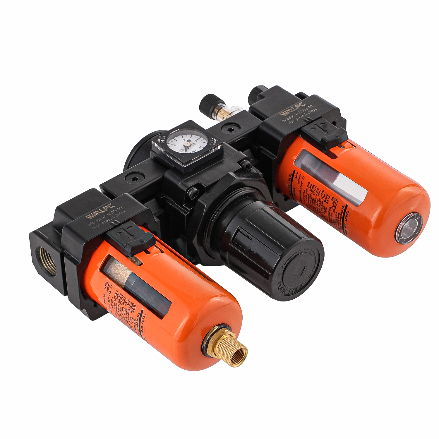 NAC3000 orange SMC 1/4'' 3/8'' in NPT Frl Pressure Regulating Valve Trap Filter Lubricator Air Regulator Moisture Oil Separator Auto Darin built in gauge automotive equipment