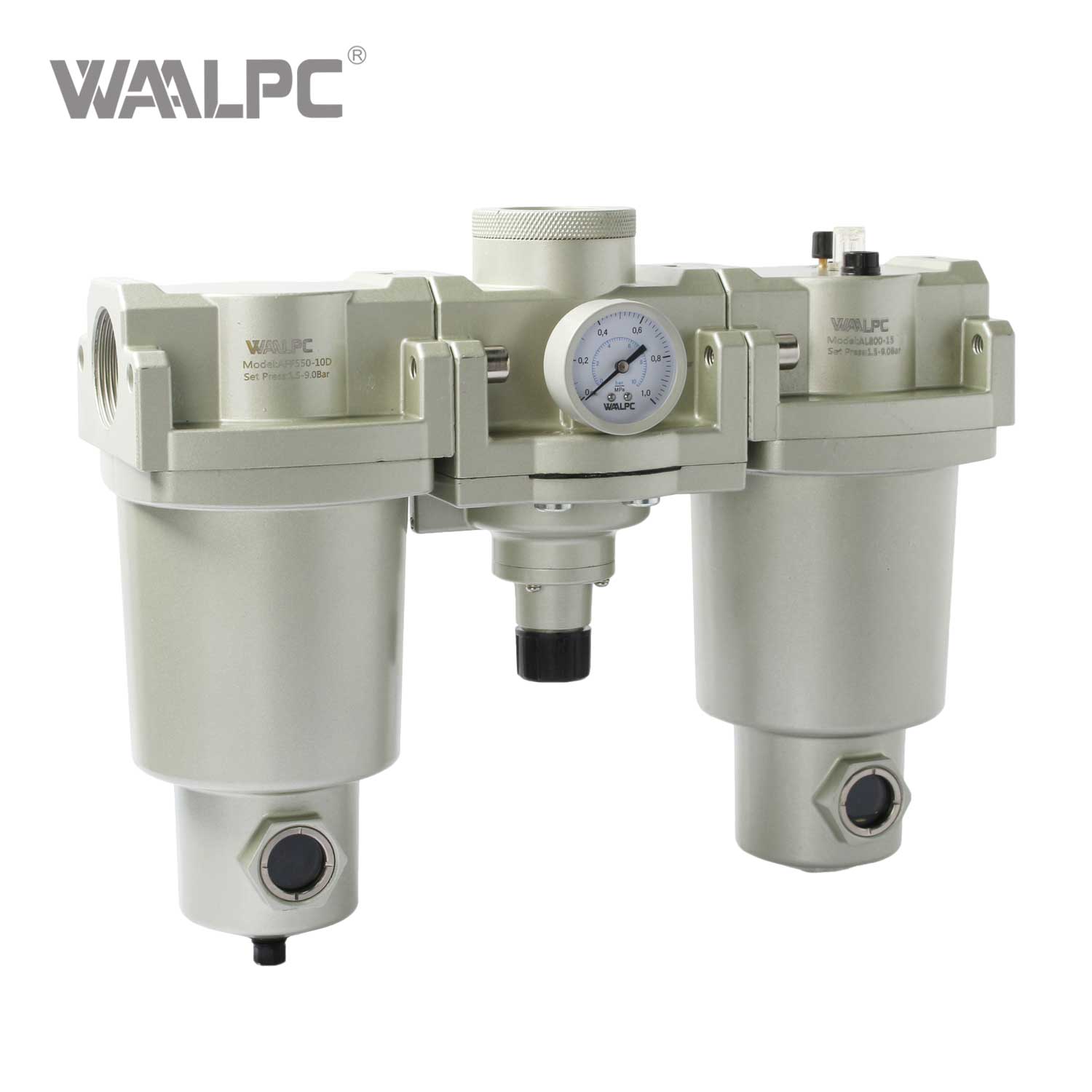Air Pressure Regulator Valve Trap Filter Lubricator 1-1/2'' NPT High Flow Frl Moisture Oil Separator for Pneumatic Machinery
