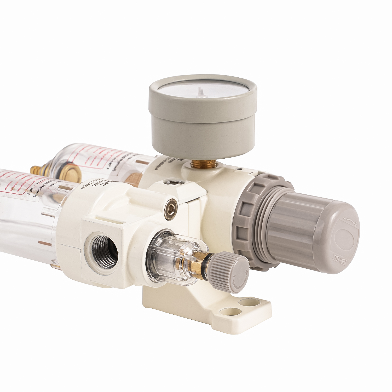 Manual Auto Drain PT NPT 1/4 1/2 Inch Air Filter Regulator Lubricator FRL 2 Combination for Pneumatic Hydraulic Equipments
