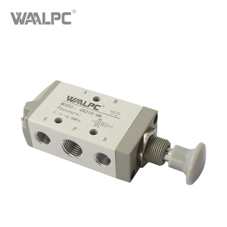 Airtac Type 4R Series Hand-pulled valve, Manual Override, 2-Position 5-Way, Die-Cast Aluminum Body