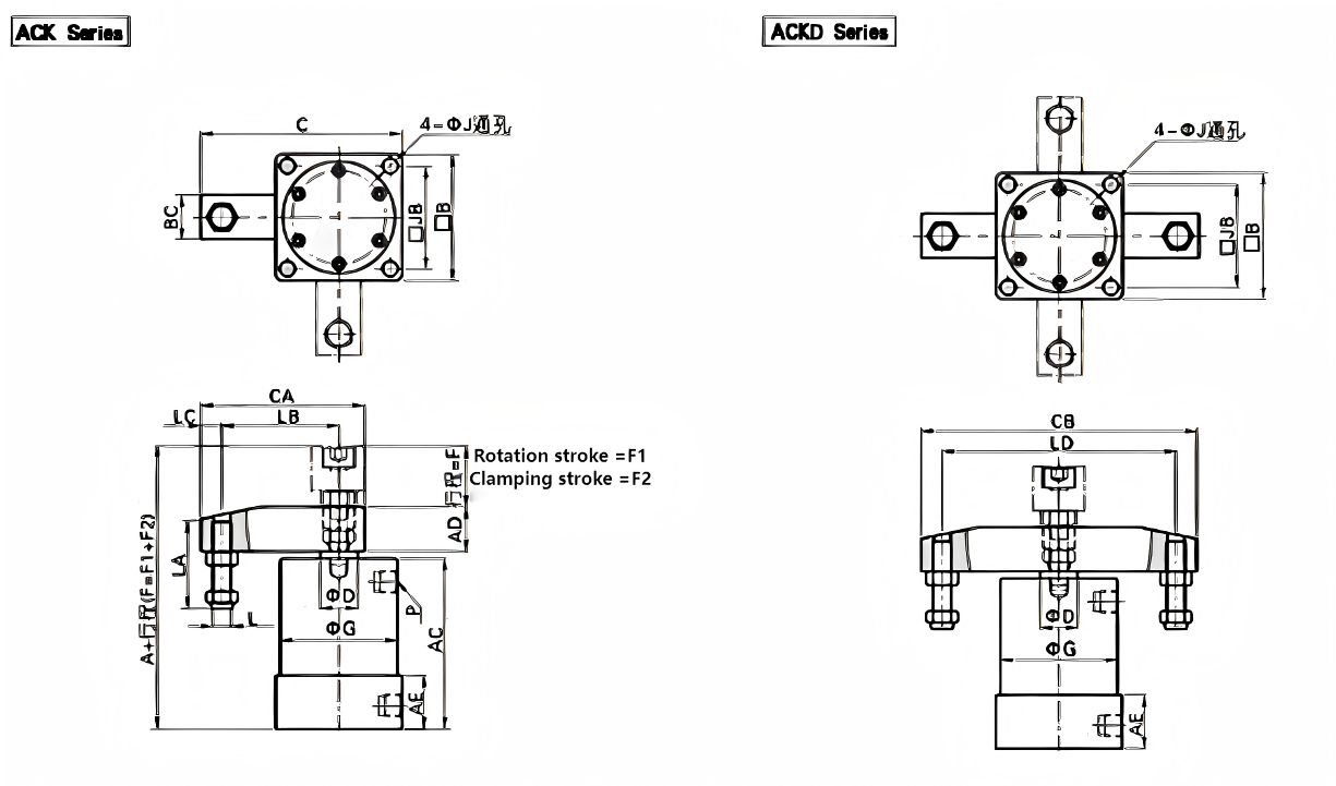 Rotary Pneumatic Cylinders