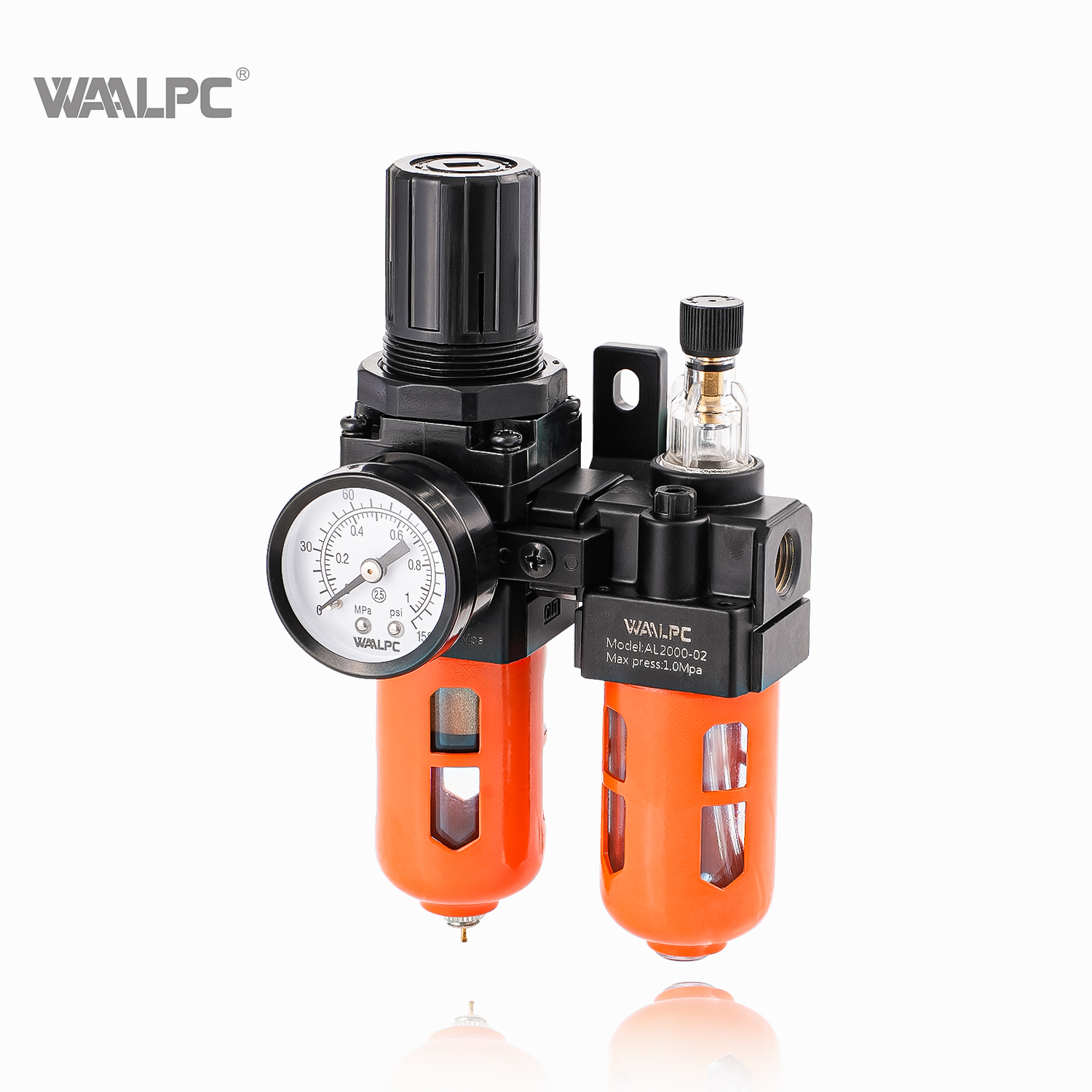 AC2010 Orange SMC1/8'' 1/4'' Compressed Air Regulator Trap Filter Lubricator Pressure Reducing Valve Oil Separator Frl for Automation Compressor