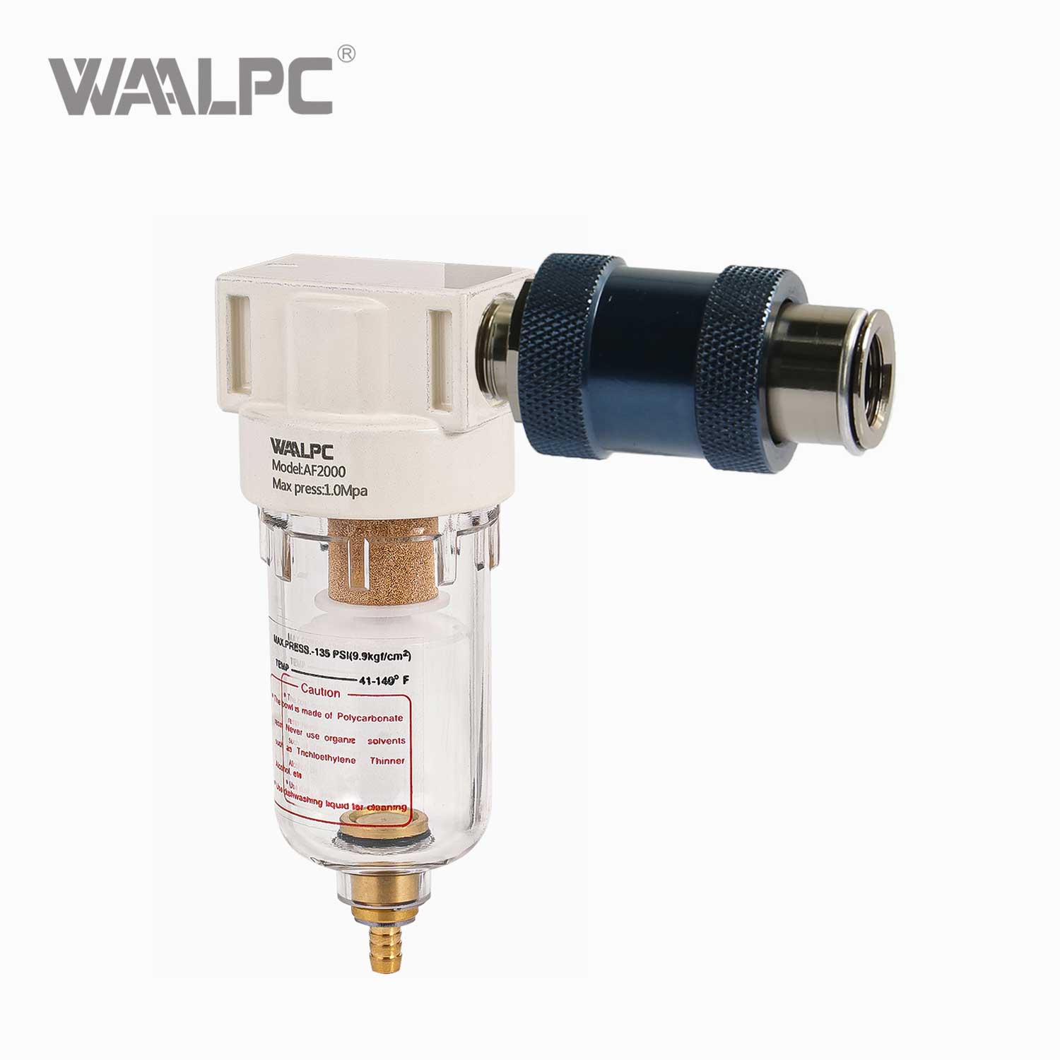 AIRTAC Filter Regulator White/Black AFR2000 with Manual Slide Valve for Pneumatic Systems 1.5MPa