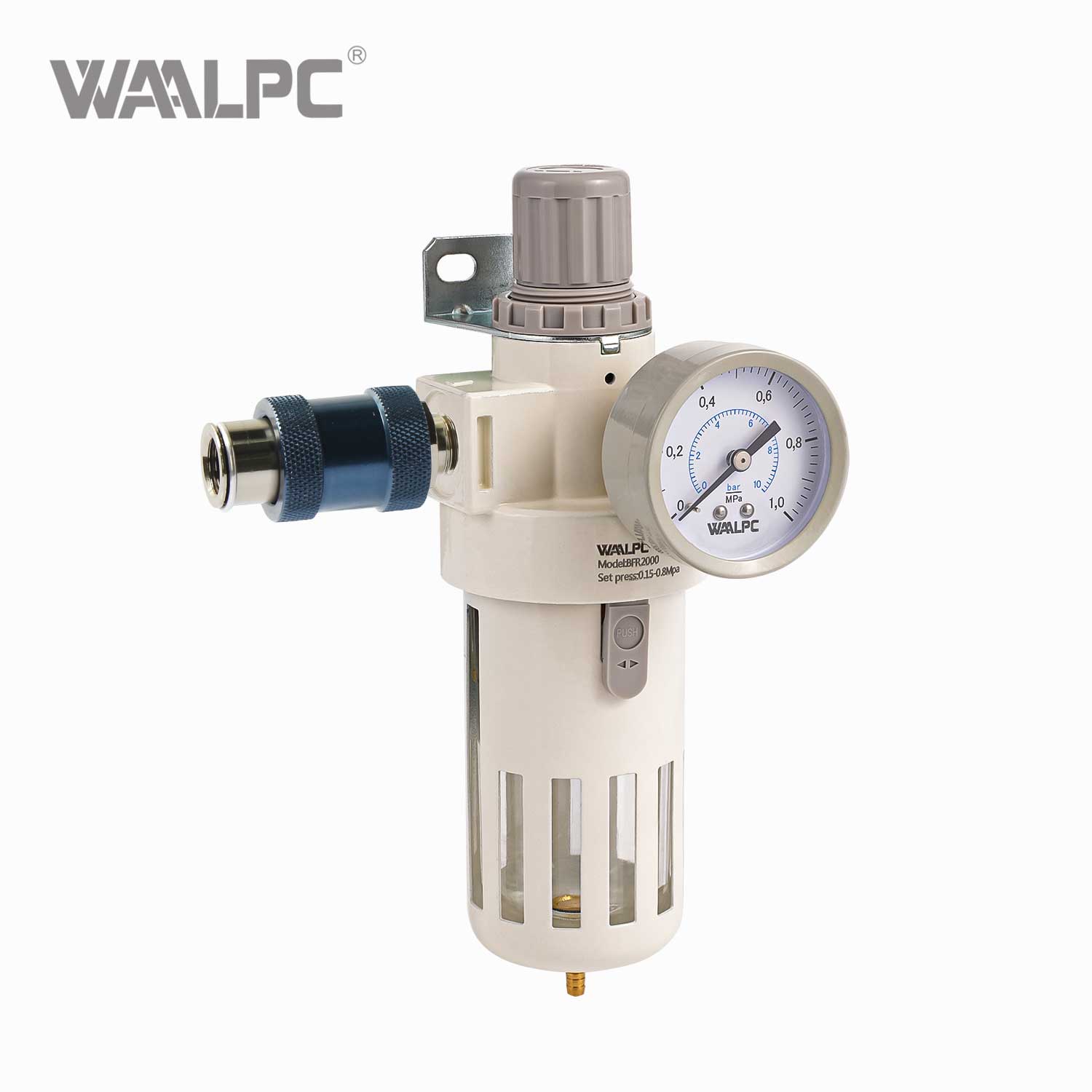 AIRTAC Air Filter BF2000 5um Filtration 0.05~0.85MPa Pressure Range with Manual Slide Valve Industrial Pneumatic Air Treatment Unit
