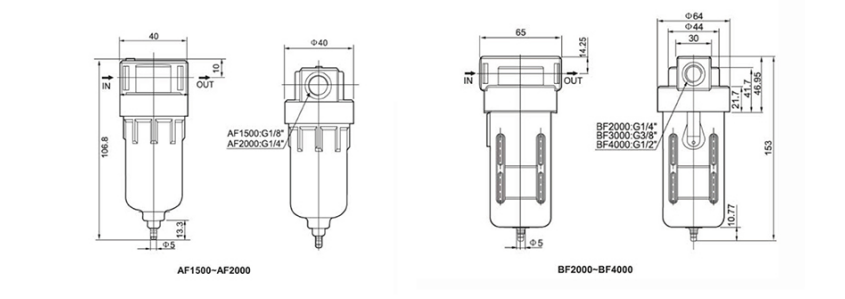 The airtac filter with manual slide valve