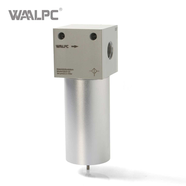 High-Pressure Air Filter 20μm 40μm Filtration 4.0 MPa Max Pressure Die-cast Aluminium Body QSLH Series Equivalent for Industrial Automation