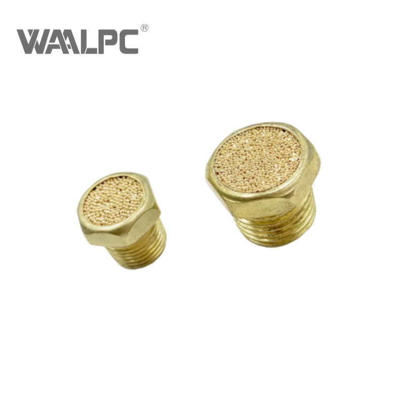 Copper Pneumatic Silencer Muffler M G PT 1/8'' 1/4'' 3/8'' 1/2'' 3/4'' 1'' Exhaust Silencer for Solenoid Valves