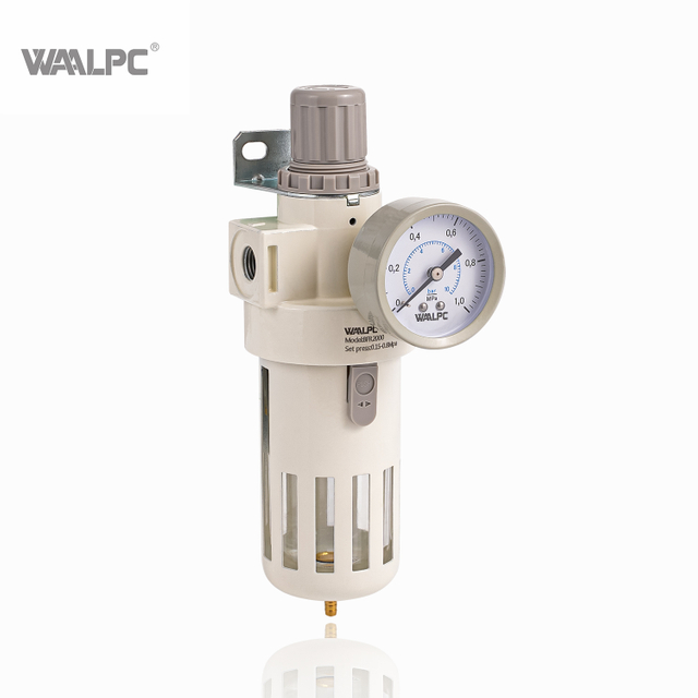 BFR2000 WAALPC China OEM de boa qualidade 40μm Airtac tipo 1/2 '' 1/4 '' 3/8 '' Regulador de pressão de ar com filtro para equipamentos hidráulicos