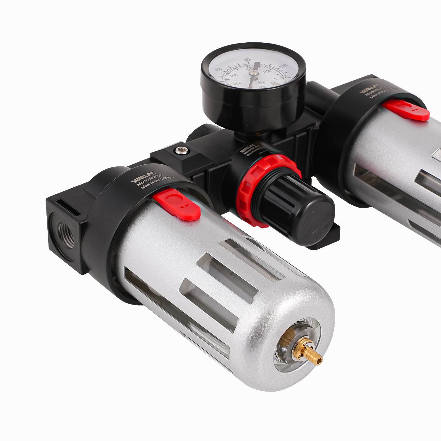 BC2000 5μm 25μm 40μm BC Series Auto Drain Manual Drain Airtac Type 1/2'' 1/4'' Air Regulator Pneumatic Filter Source Treatment Unit FRL