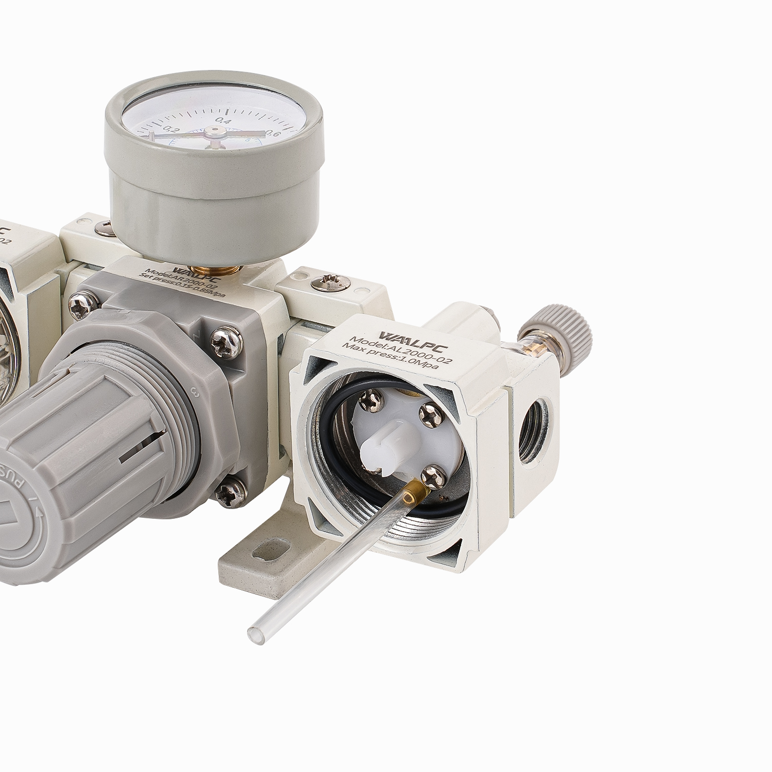 AC2000 White SMC1/8 '' 1/4 '' Tipo de SMC Regulador de aire de aire neumático Regulador lubricante de válvula FRL Presión de reducción de automatización de válvula Equipo de automatización
