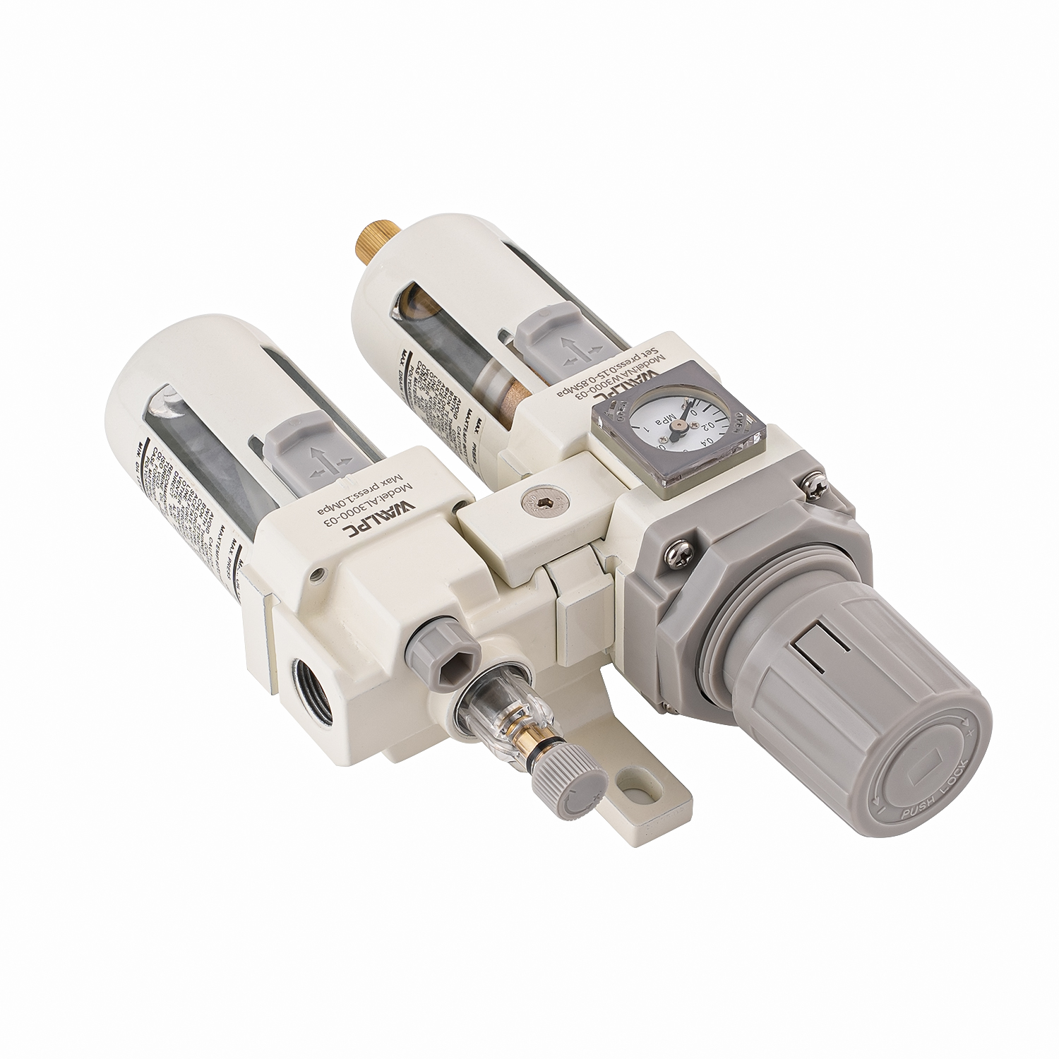 NAC3010 white SMC1/8'' 1/4'' SMC Multi-Function Frl Air Pressure Reducing Valve Trap Air Filter Regulatorlubricator Water Oil Separator for Automation equipment