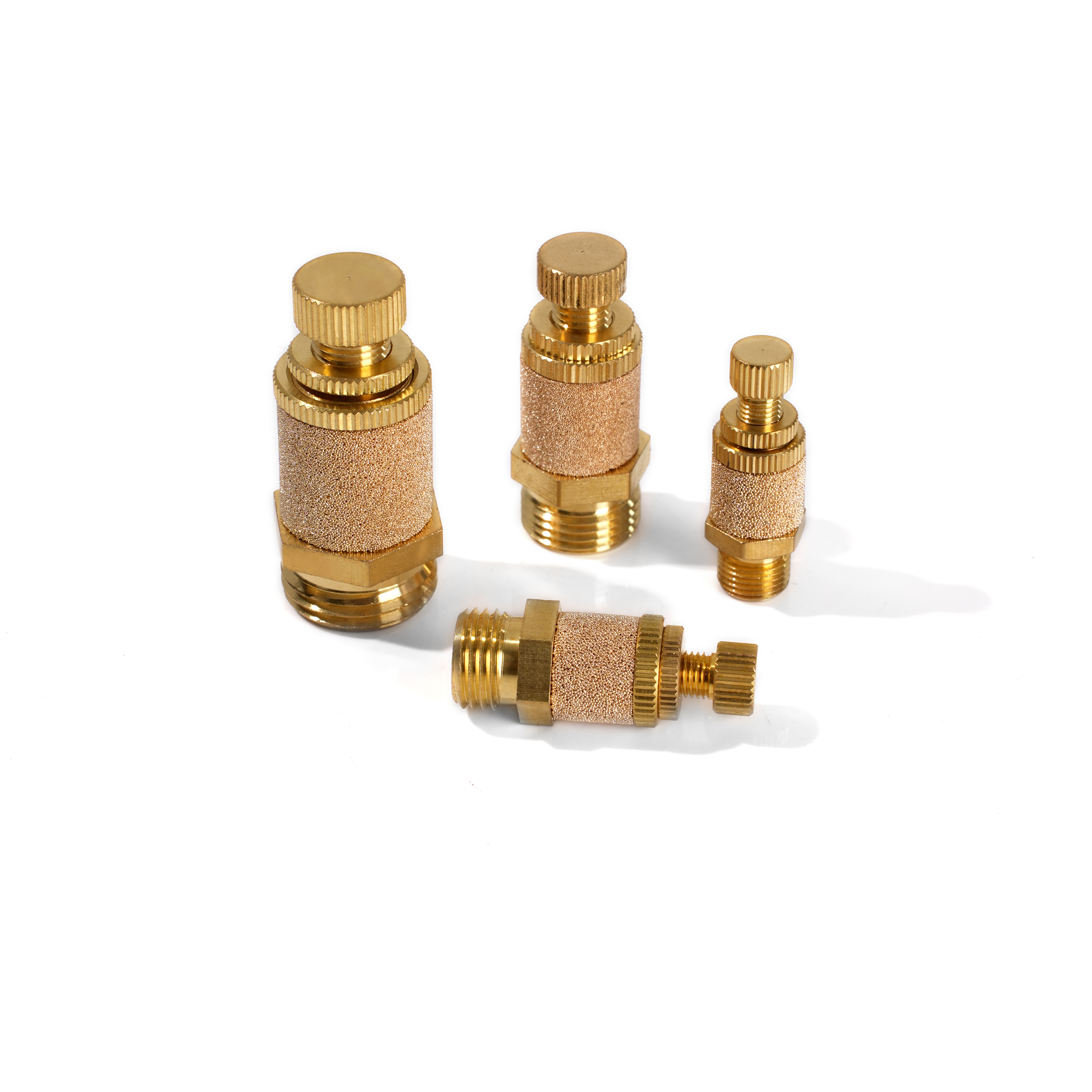 PSC 1MPa PT 1/4'' 1/2'' 3/4'' 1'' Exhaust Muffler Brass Pneumatic Air Silencer