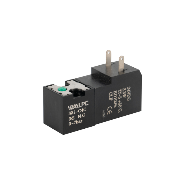331-C4C 15 mm pneumatique 6V / 12V / 24V 3/2 nc Saloups de pilotage pour la machine à tricot de chaussette